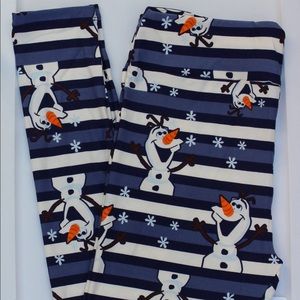 Lularoe Os Frozen Olaf Leggings